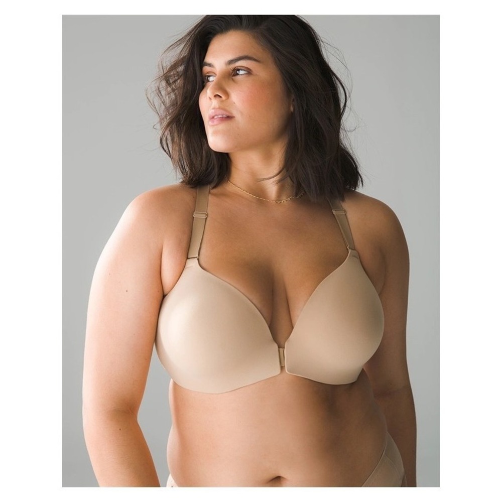 NWOT Soma 34DD Enbliss Front-Close Racerback Underwire Bra Beige 119254